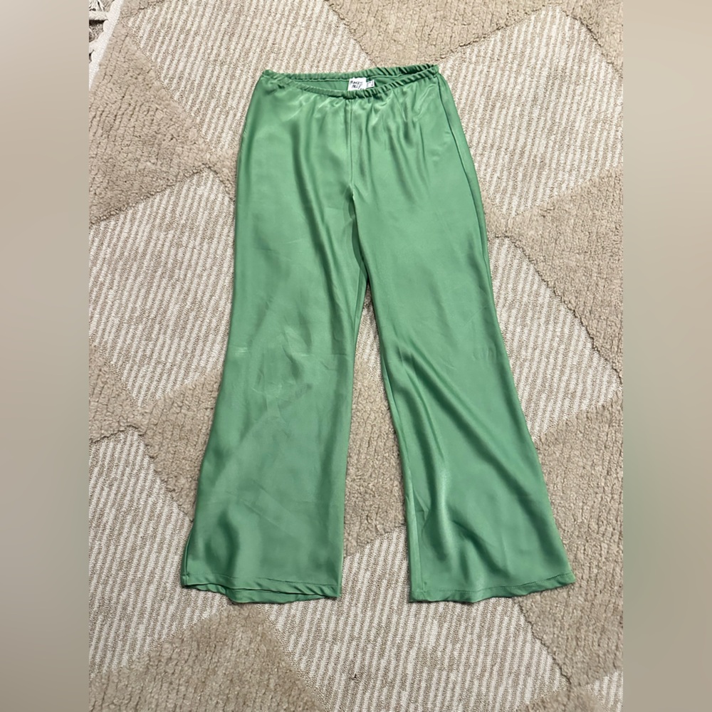 Princess Polly Green Flare Pants
